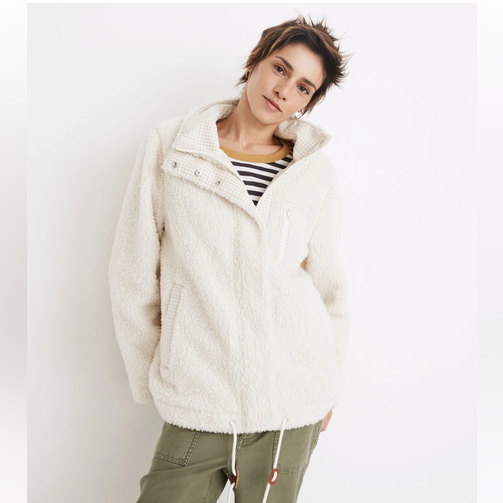 Madewell resourced Sherpa zip jacket. Small